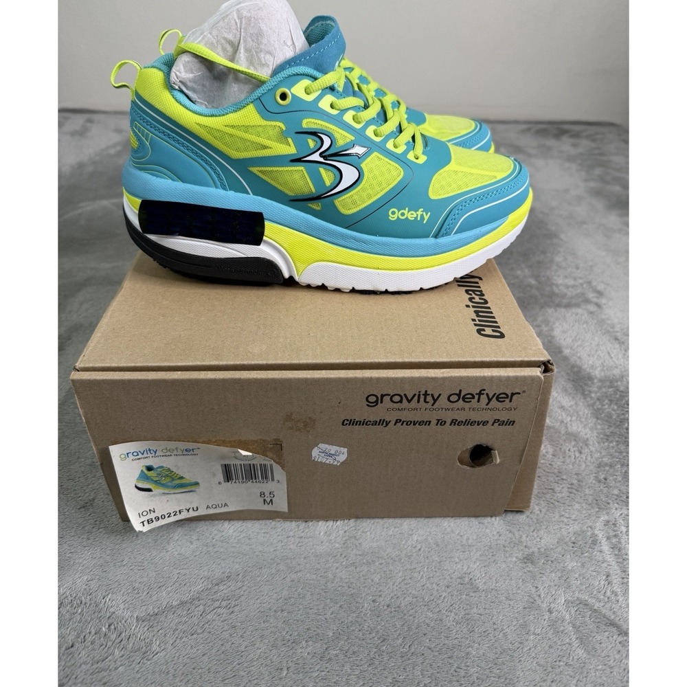 Gdefy Gravity Defyer Ion Shoes Women's U.S. Size 8.5 Blue Green New
